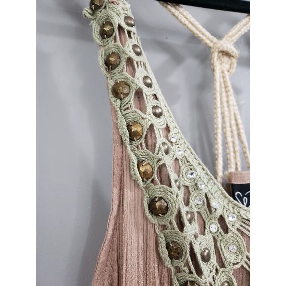 Windsor Dress Women M Vintage y2k Midi Whimsy Fairycore Boho Festival Hippie - Picture 4 of 8